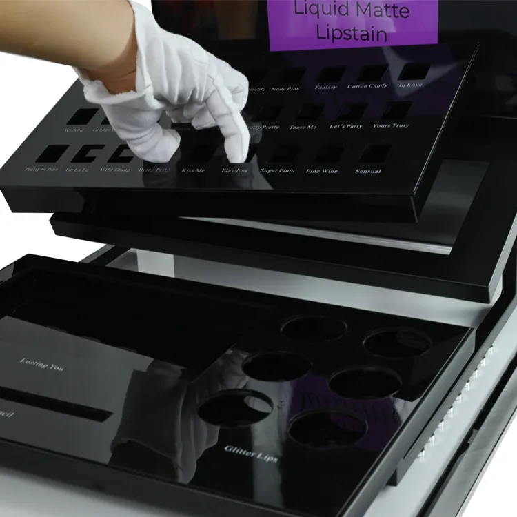 Countertop Led Acrylic Makeup Lipstick Display Stand