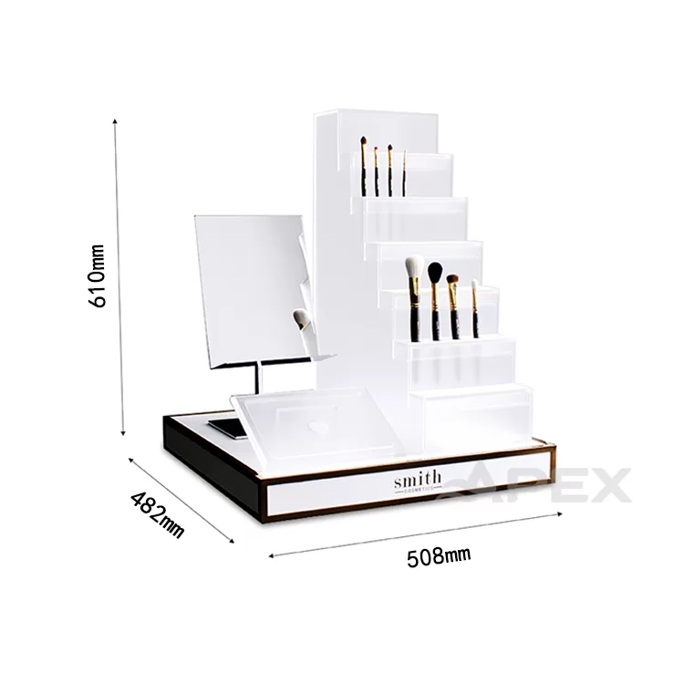High End Frosted Acrylic Makeup Brush Display Stand