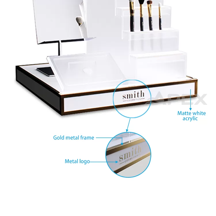 High End Frosted Acrylic Makeup Brush Display Stand