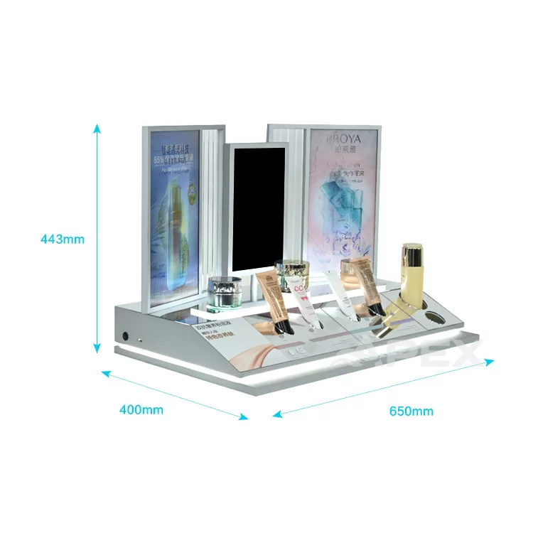 Exclusive Shop Smart Skincare Display Stand With Lcd Screen