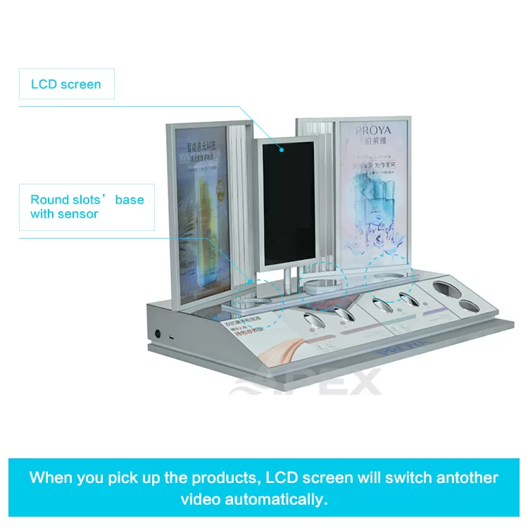 Exclusive Shop Smart Skincare Display Stand With Lcd Screen