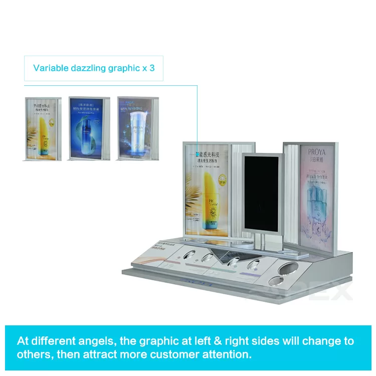 Exclusive Shop Smart Skincare Display Stand With Lcd Screen