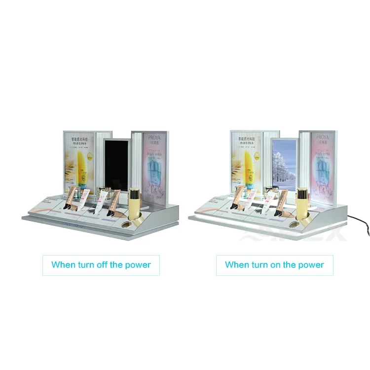 Exclusive Shop Smart Skincare Display Stand With Lcd Screen