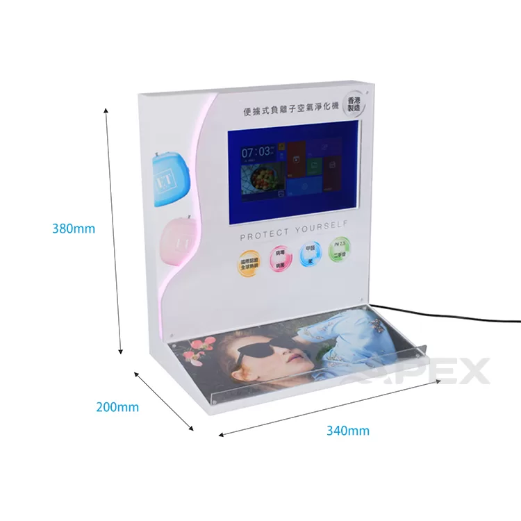 Lcd Screen Acrylic Counter Top Display For Air Purifier