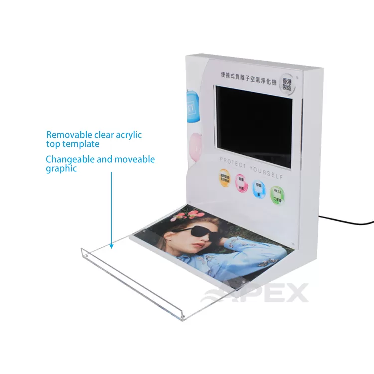 Lcd Screen Acrylic Counter Top Display For Air Purifier