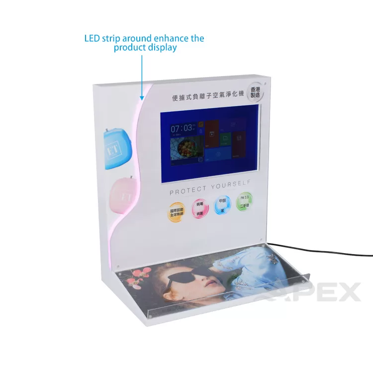 Lcd Screen Acrylic Counter Top Display For Air Purifier