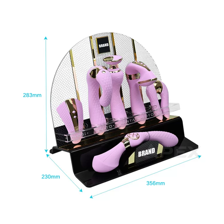 Sex Toy Acrylic Desktop Display Stand With Anti-Theft Rope