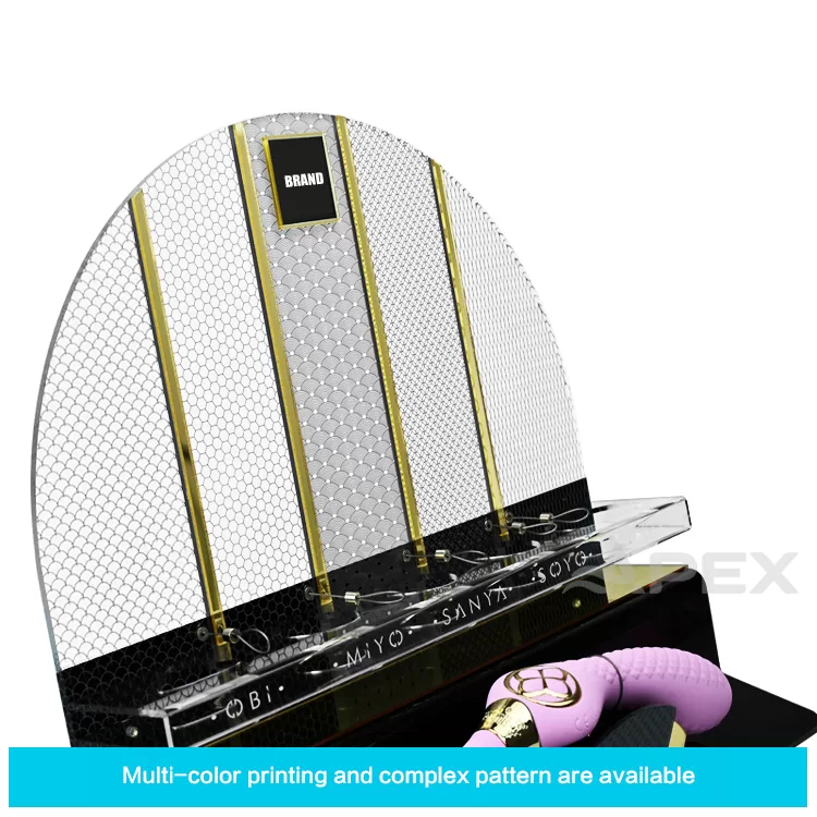 Sex Toy Acrylic Desktop Display Stand With Anti-Theft Rope