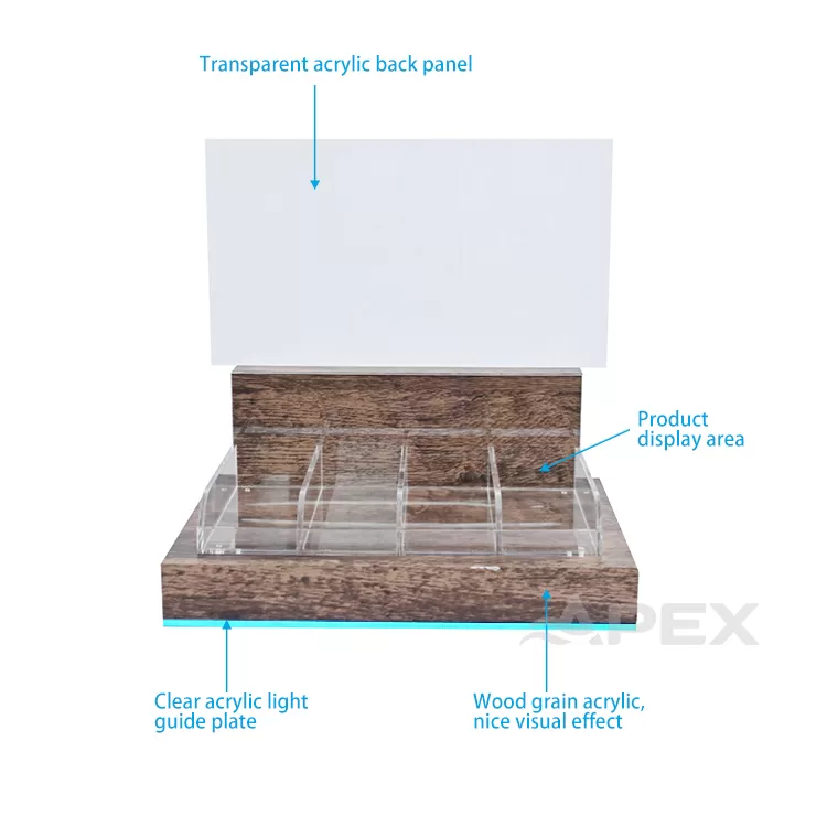 Multi-color Led Light Base Acrylic Product Display Stand