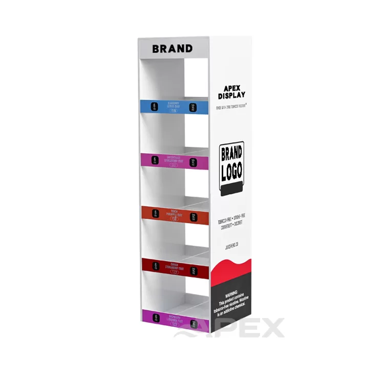 Custom Slim Counter Top 5 Layers White Vape Display Stand