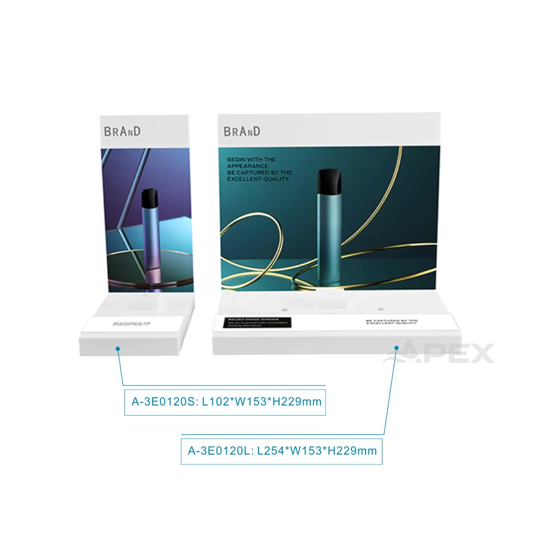Flat Packaging Acrylic Counter Top Display Stands For Vapes