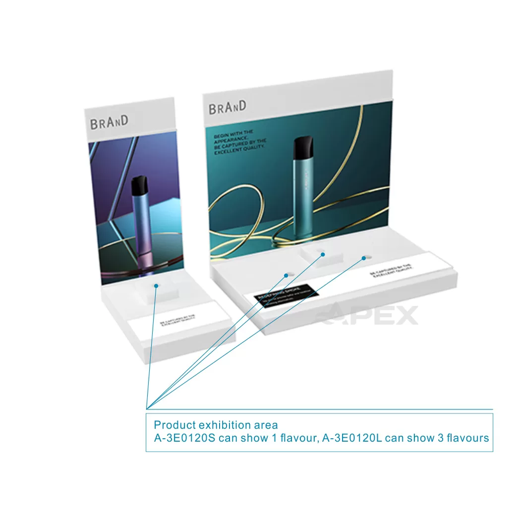 Flat Packaging Acrylic Counter Top Display Stands For Vapes