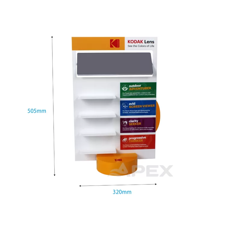 Custom Logo Sunglasse Eyewear Displays Stand With Mirror