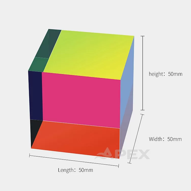 Transparent Cyan Magenta Yellow Multi Color Acrylic Cube