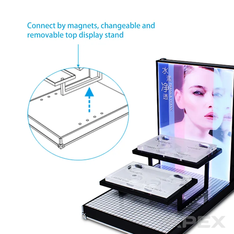 Custom Countertop Acrylic Skin Care Display
