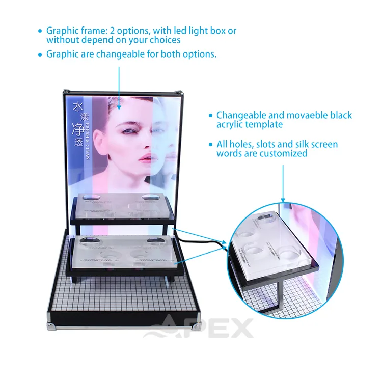 Custom Countertop Acrylic Skin Care Display