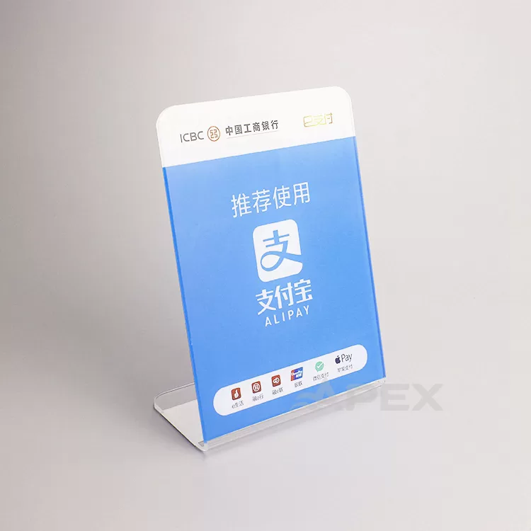 Custom Printing Desktop Slant Back Acrylic Sign Holder