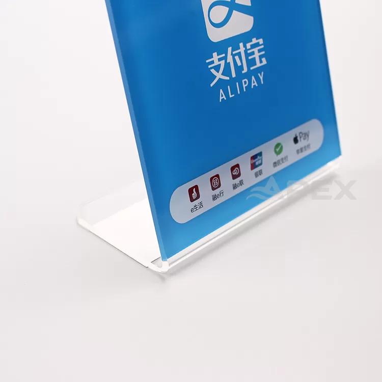 Custom Printing Desktop Slant Back Acrylic Sign Holder