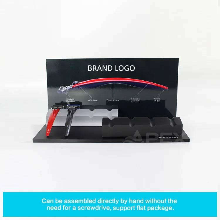 Custom Counter Desk Acrylic Razor Holder Display
