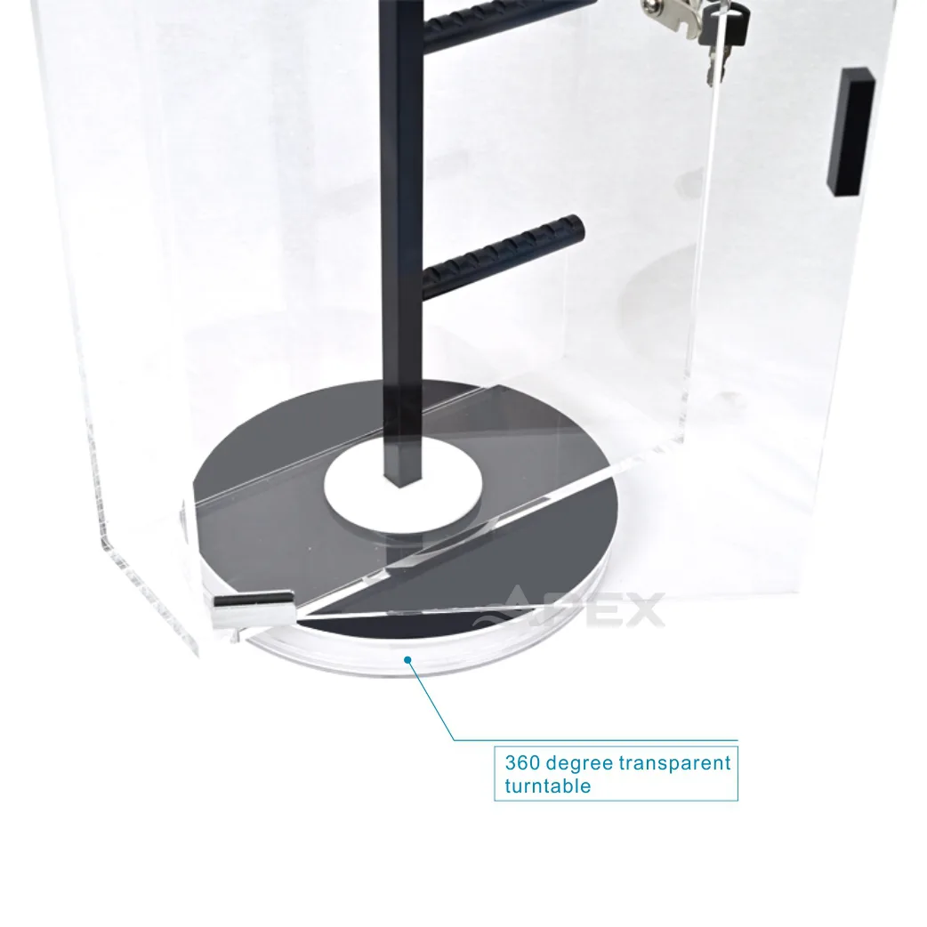 Acrylic Rotating Locking Jewelry Display Stand