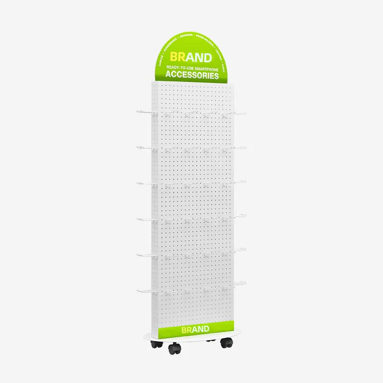 Rotating Mobile Phone Accessories Metal Display Rack