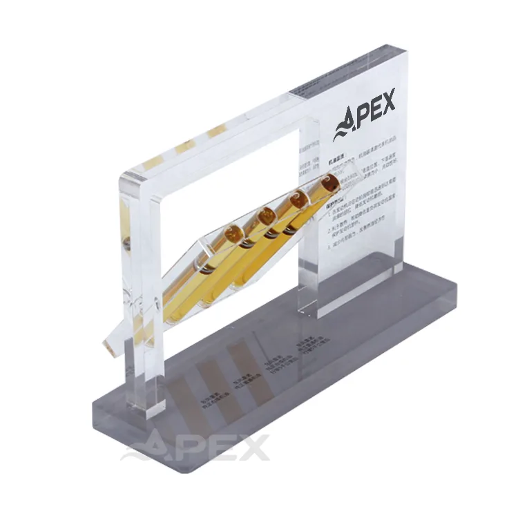 Clear Acrylic Motor Oil Comparison display stand