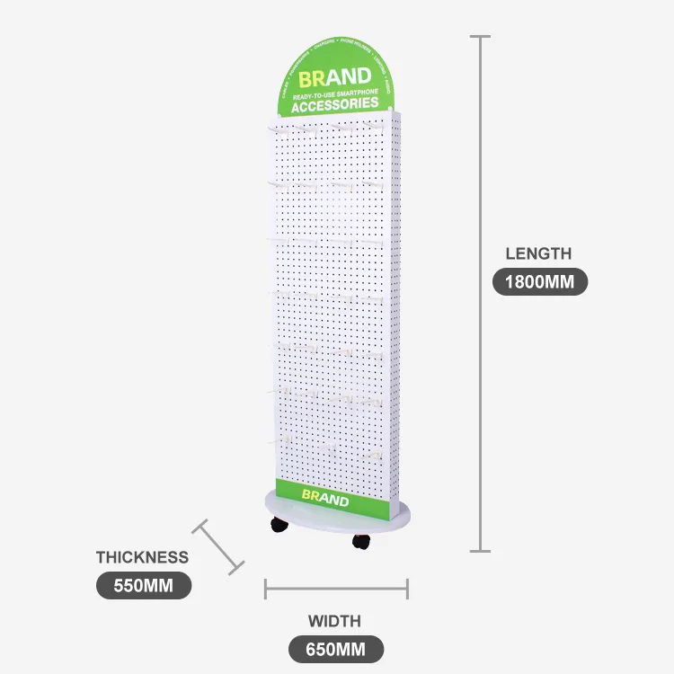 Rotating Mobile Phone Accessories Metal Display Rack