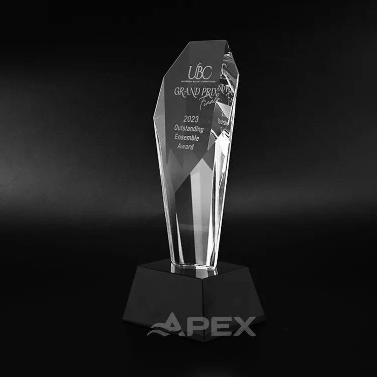 Custom Solid Shape Enterprise Rewards Award Crystal Trophy