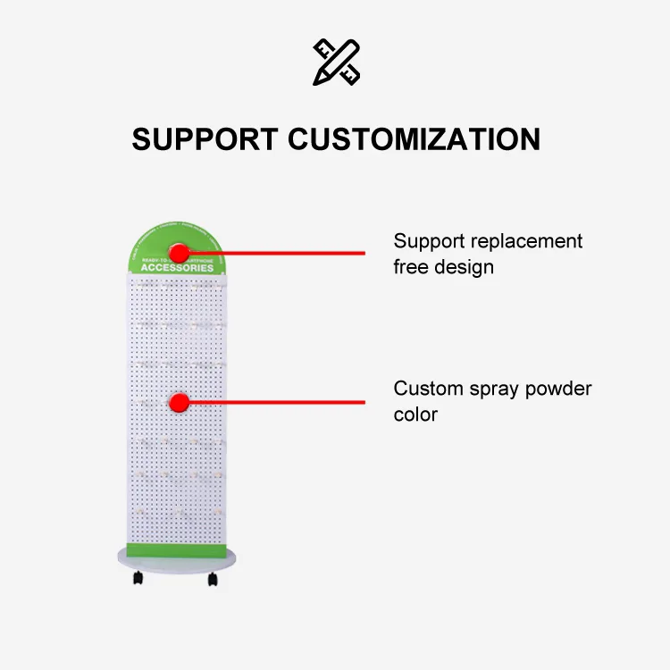 Rotating Mobile Phone Accessories Metal Display Rack