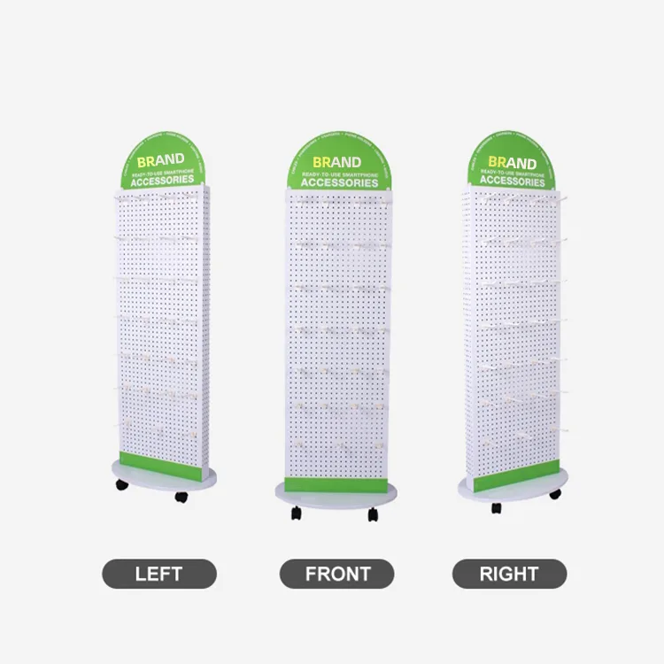 Rotating Mobile Phone Accessories Metal Display Rack