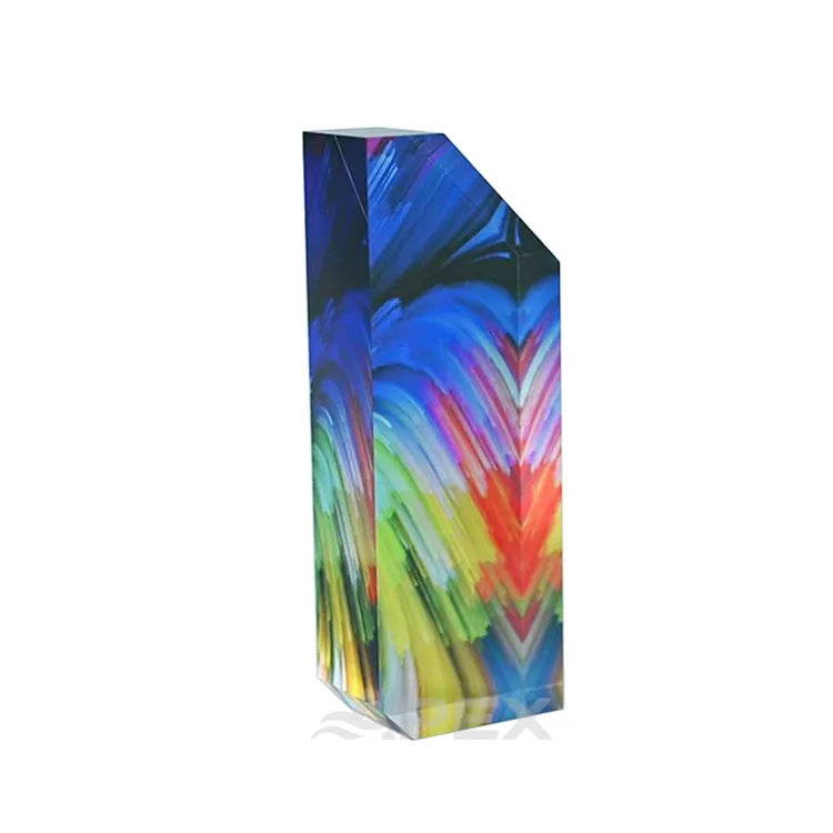 Colorful Luxury Trophy Award Custom Acrylic Cooperate Award