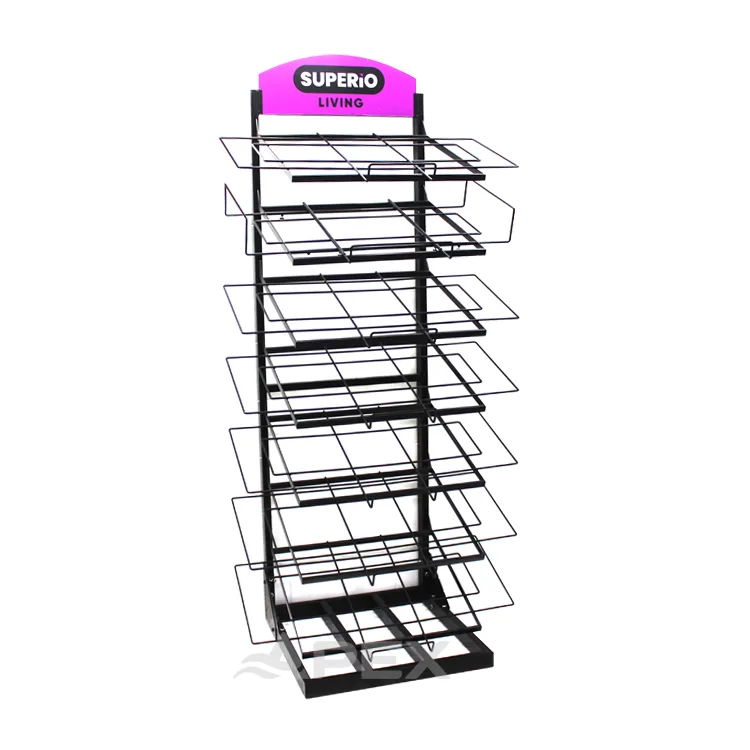 Custom Floor Standing Door Mat Display Stand Retail