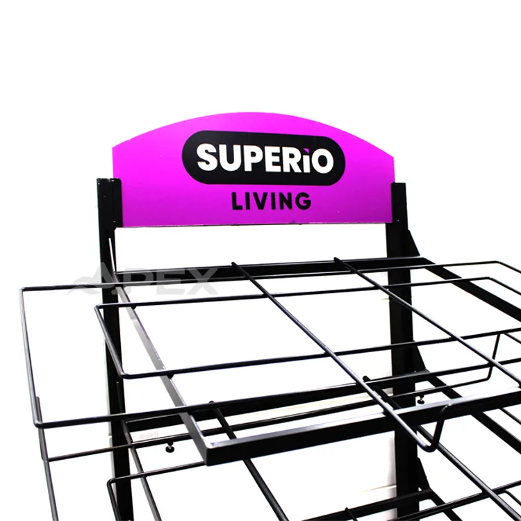 Custom Floor Standing Door Mat Display Stand Retail