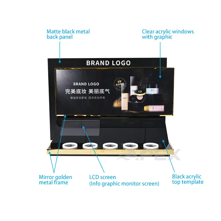Lcd Screen Intelligent Acrylic Counter Display Racks