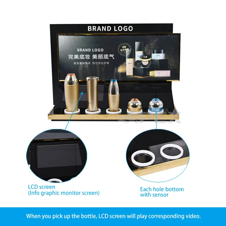 Lcd Screen Intelligent Acrylic Counter Display Racks