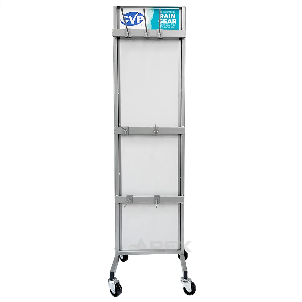 Universal Retail Shop Metal Umbrellas Display Stand With Wheel