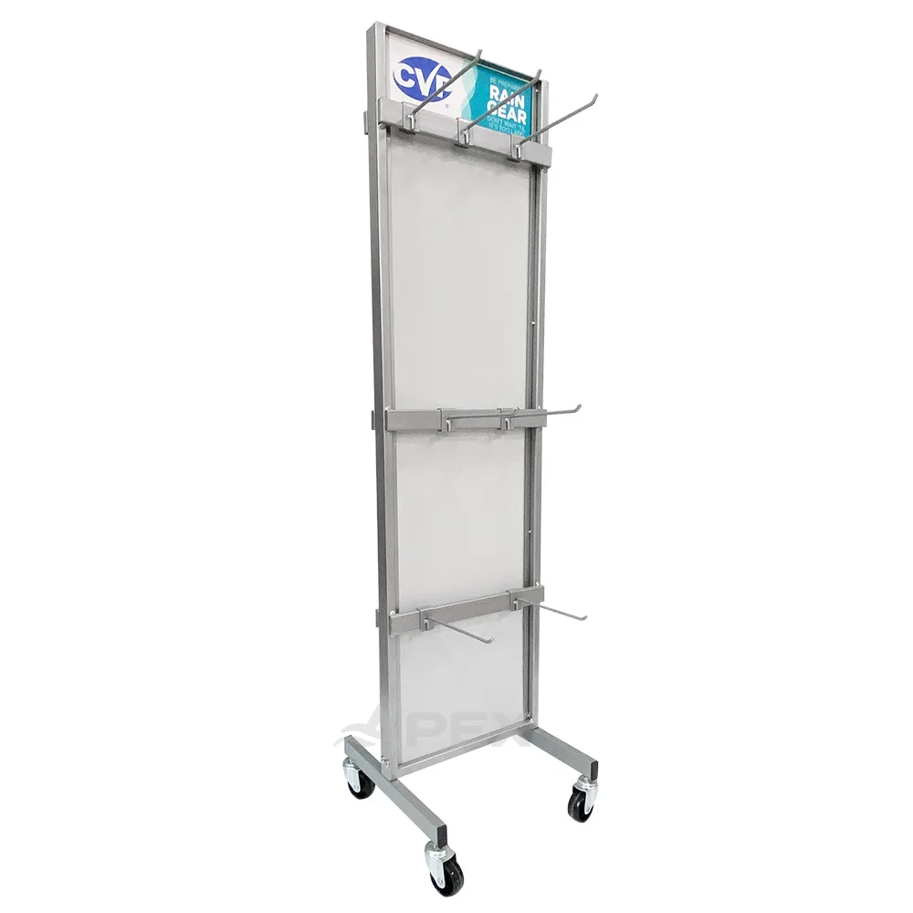 Universal Retail Shop Metal Umbrellas Display Stand With Wheel