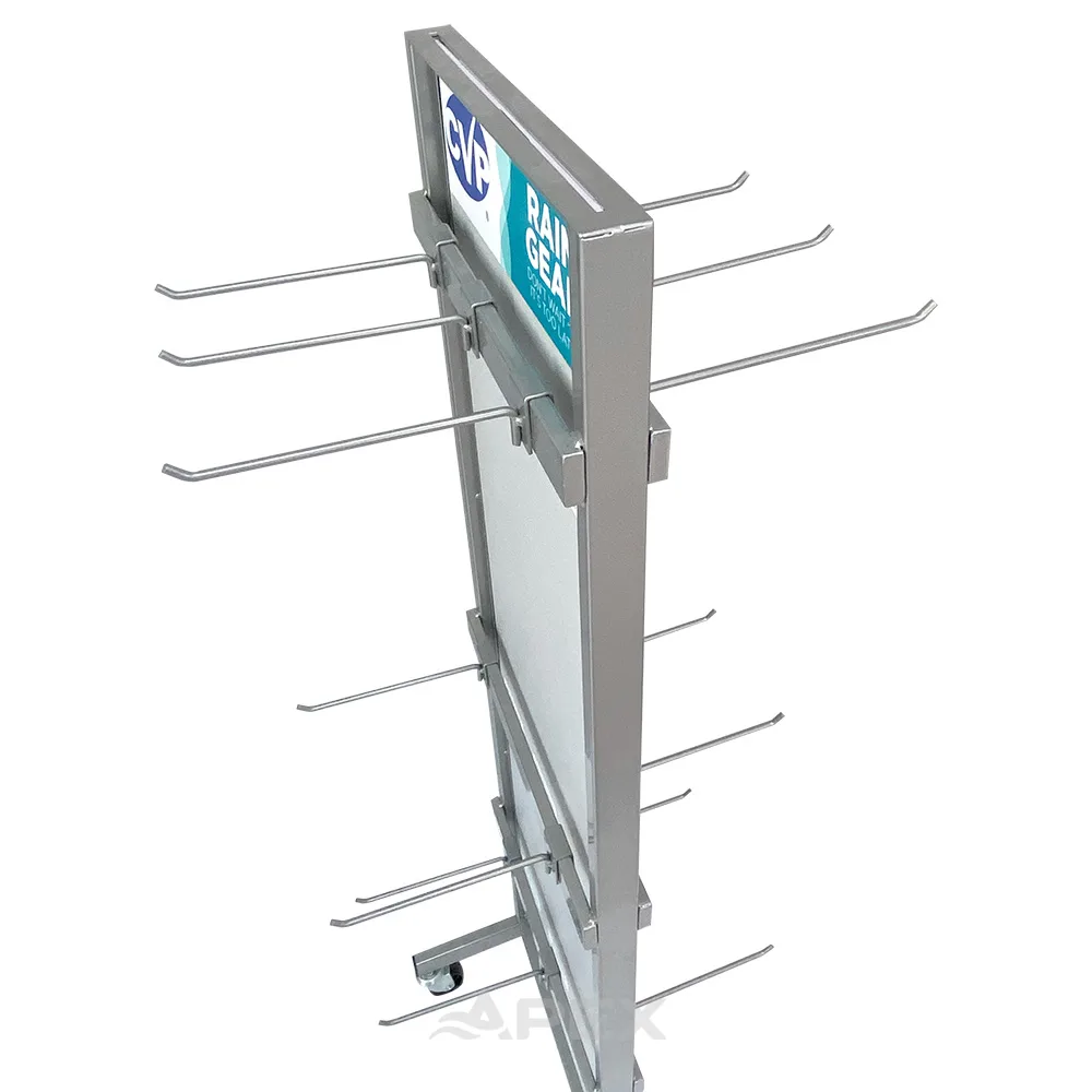 Universal Retail Shop Metal Umbrellas Display Stand With Wheel