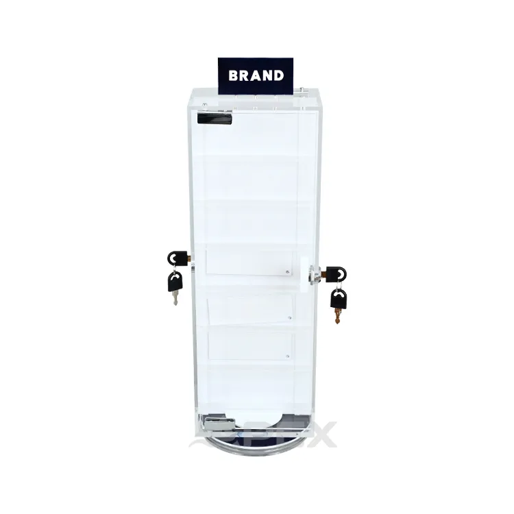 Fashion Two Sided Rotating Clear Jewelry Display Stand