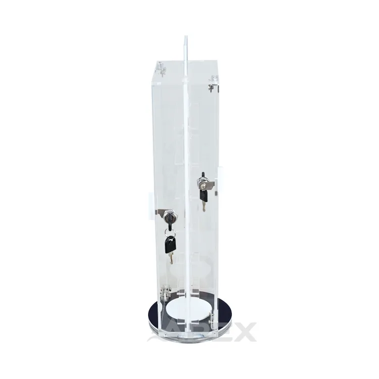 Fashion Two Sided Rotating Clear Jewelry Display Stand