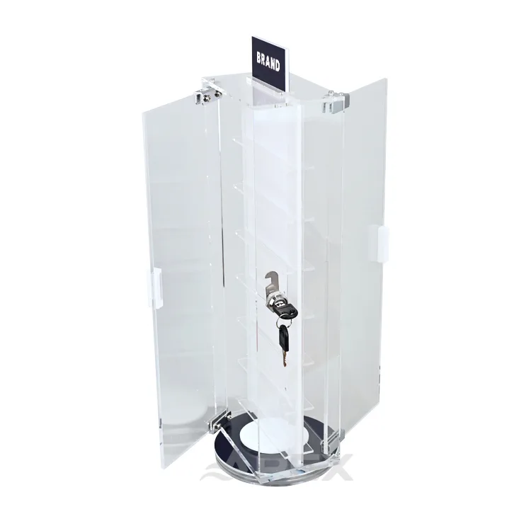 Fashion Two Sided Rotating Clear Jewelry Display Stand