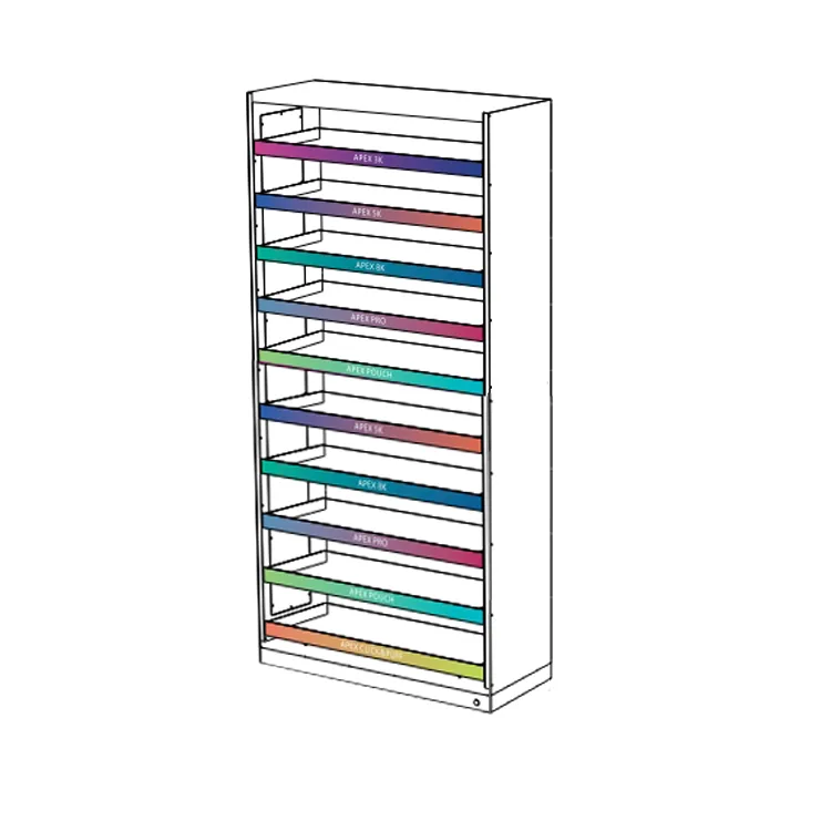 Custom Metal RGB Led Light Metal Floor Standing Display Cabinet