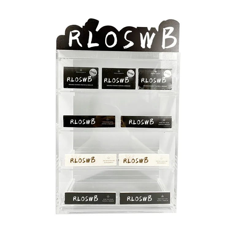 Custom Your Logo E-Cigarrete Acrylic Display Stand with 4 Drawers