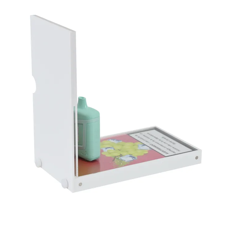 L-formet topp Glorifier akryl vape display stativ