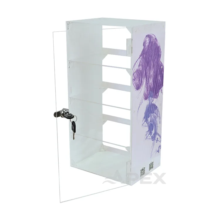 Acrylic Smoke Display Stand Custom Retail Store Display Rack with Lock