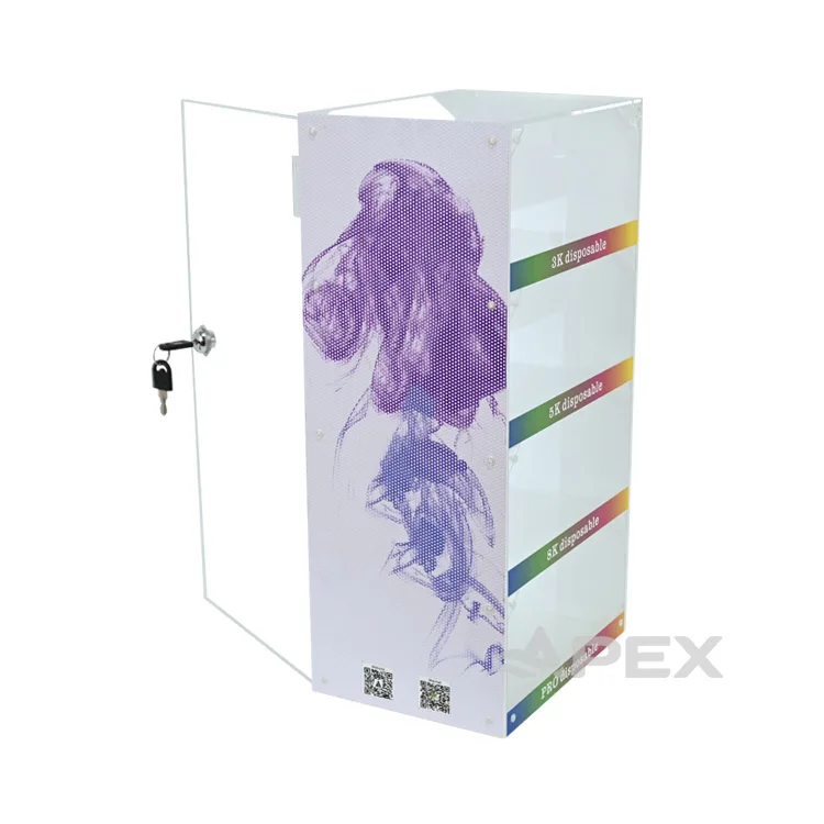 Acrylic Smoke Display Stand Custom Retail Store Display Rack with Lock