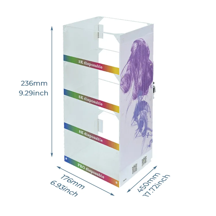 Acrylic Smoke Display Stand Custom Retail Store Display Rack with Lock