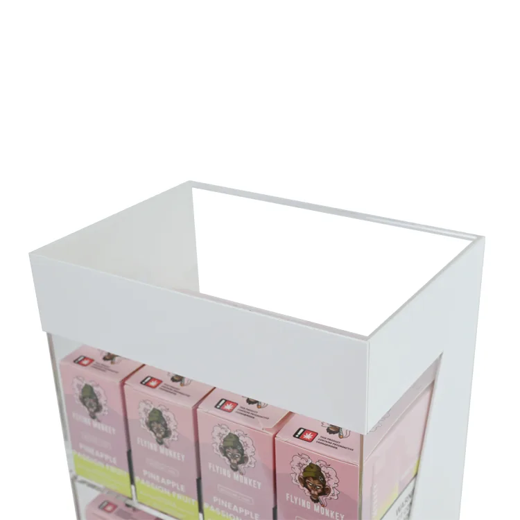 Custom Acrylic Smoke Shop Display Stand Countertop Clear Display Racks