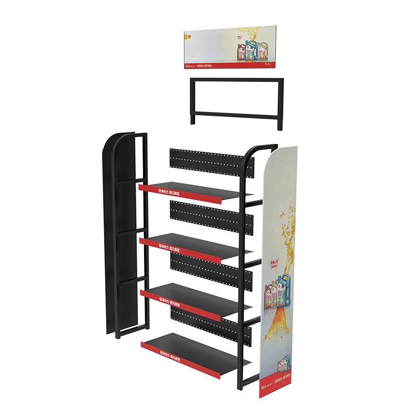 4 Layers Motor Oil Lubricant Oil Metal Floor Display