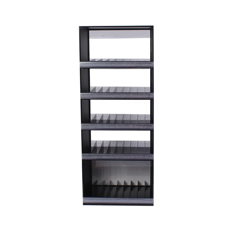 4 Layers Black Acrylic Tobacco Countertop Display Stand for Smoke Store